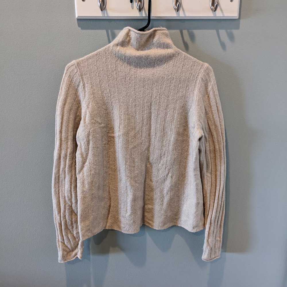 Madewell Ivory Mock Neck Pullover Sweater, L